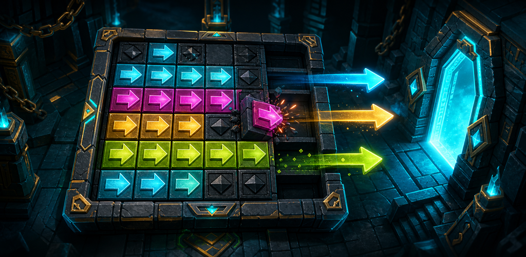 Neon Arrow Escape feature graphic